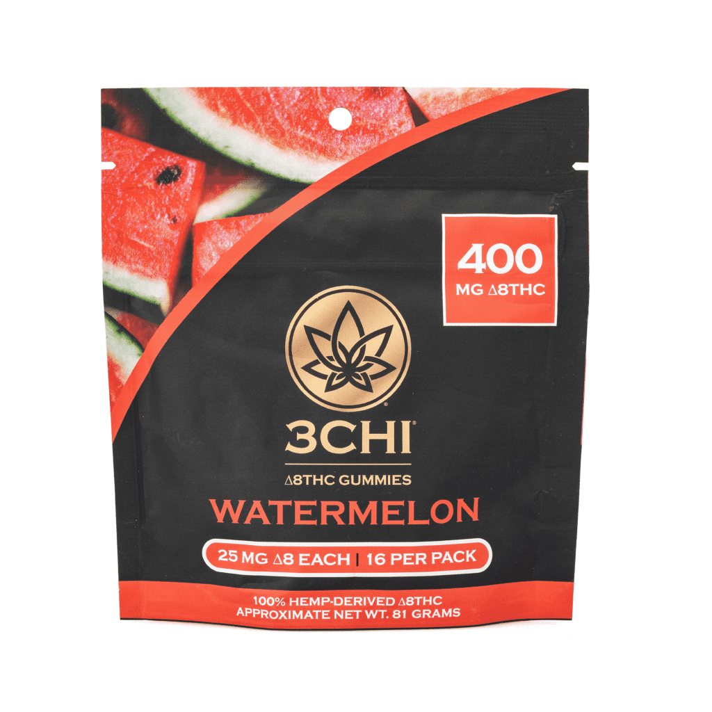 3Chi Delta 8 Gummies – Watermelon (400 mg Total Delta 8 THC) - Image 5