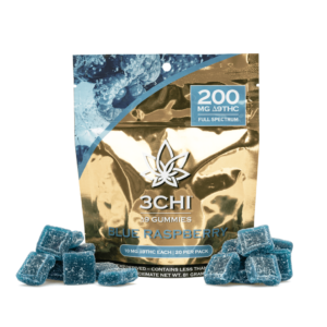 3Chi Delta 9 THC Gummies – Blue Raspberry (200 mg Total Delta 9 THC)