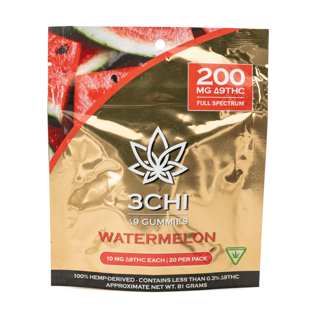 3Chi Delta 9 THC Gummies – Watermelon (200 mg Total Delta 9 THC) - Image 2