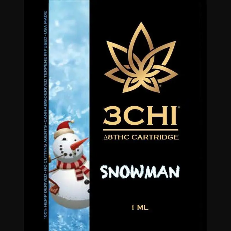 3Chi Delta 8 THC Vape Cartridge with Cannabis Derived Terpenes – Snowman