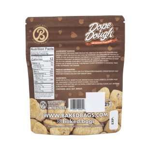 Baked Bags Delta 9 THC Dope Dough – Chocolate Chip (200 mg Total Delta 9 THC) - Image 3