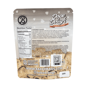 Baked Bags Delta 9 THC Dope Dough – Cookies & Cream (200 mg Total Delta 9 THC) - Image 3