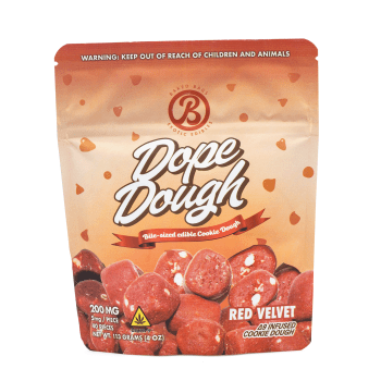 Baked Bags Delta 9 THC Dope Dough – Red Velvet (200 mg Total Delta 9 THC) - Image 2