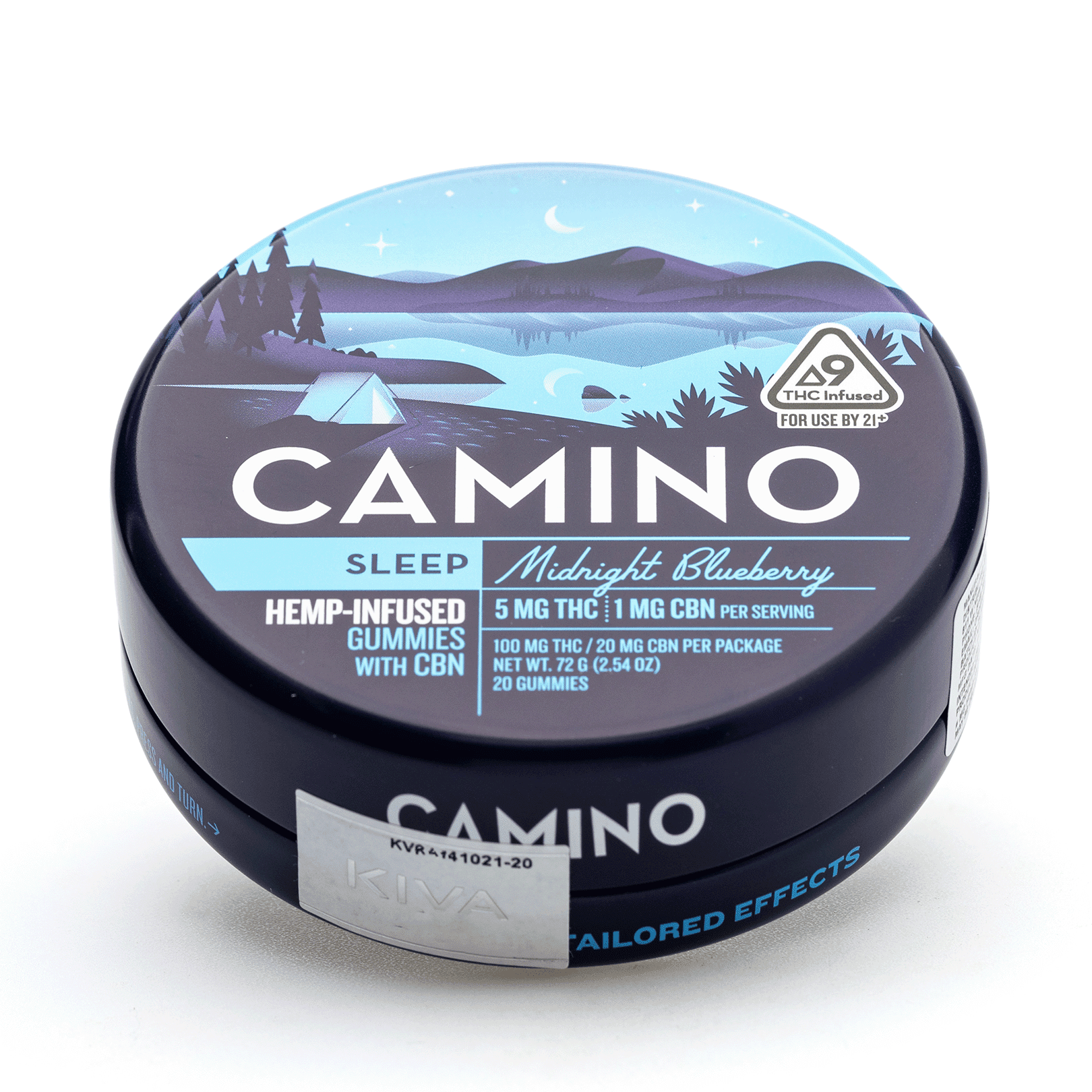 Camino Delta 9 THC and CBN Sleep Gummies – Midnight Blueberry - Image 2