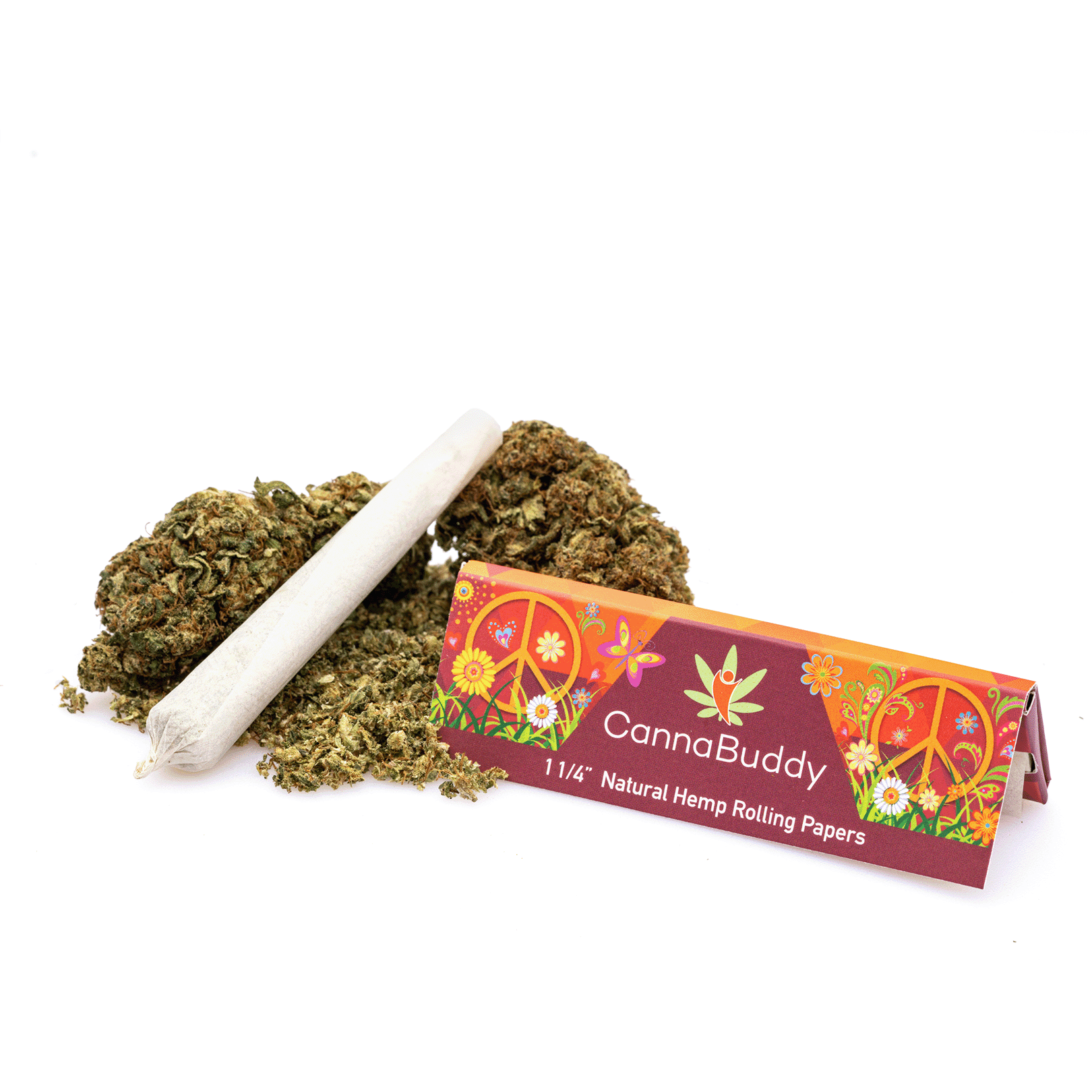 CannaBuddy Natural Hemp Rolling Papers 1 1/4″ (32 count) - Image 2