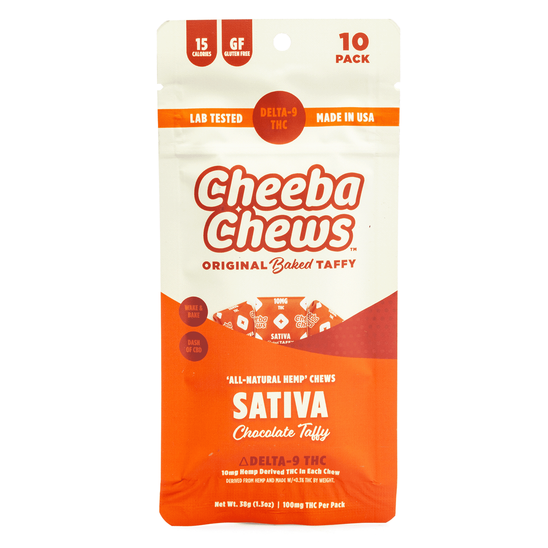 Cheeba Chews Delta 9 Chocolate Taffy – Sativa (100 mg Delta 9 THC Total) - Image 2
