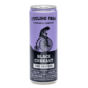 Cycling Frog THC + CBD Seltzer 6 Pack – Black Currant (30 mg Delta 9 THC + 60 mg CBD Total) - Image 2