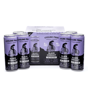 Cycling Frog THC + CBD Seltzer 6 Pack – Black Currant (30 mg Delta 9 THC + 60 mg CBD Total) - Image 4