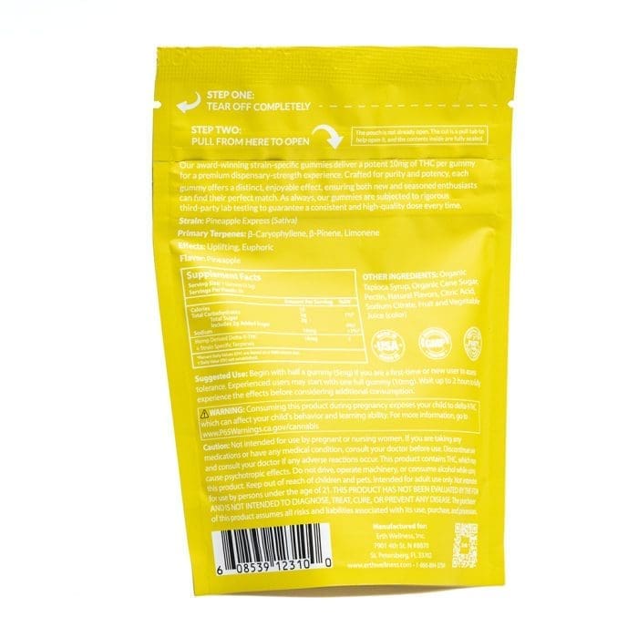Erth Wellness THC Live Resin Gummies – Pineapple Express - Image 3