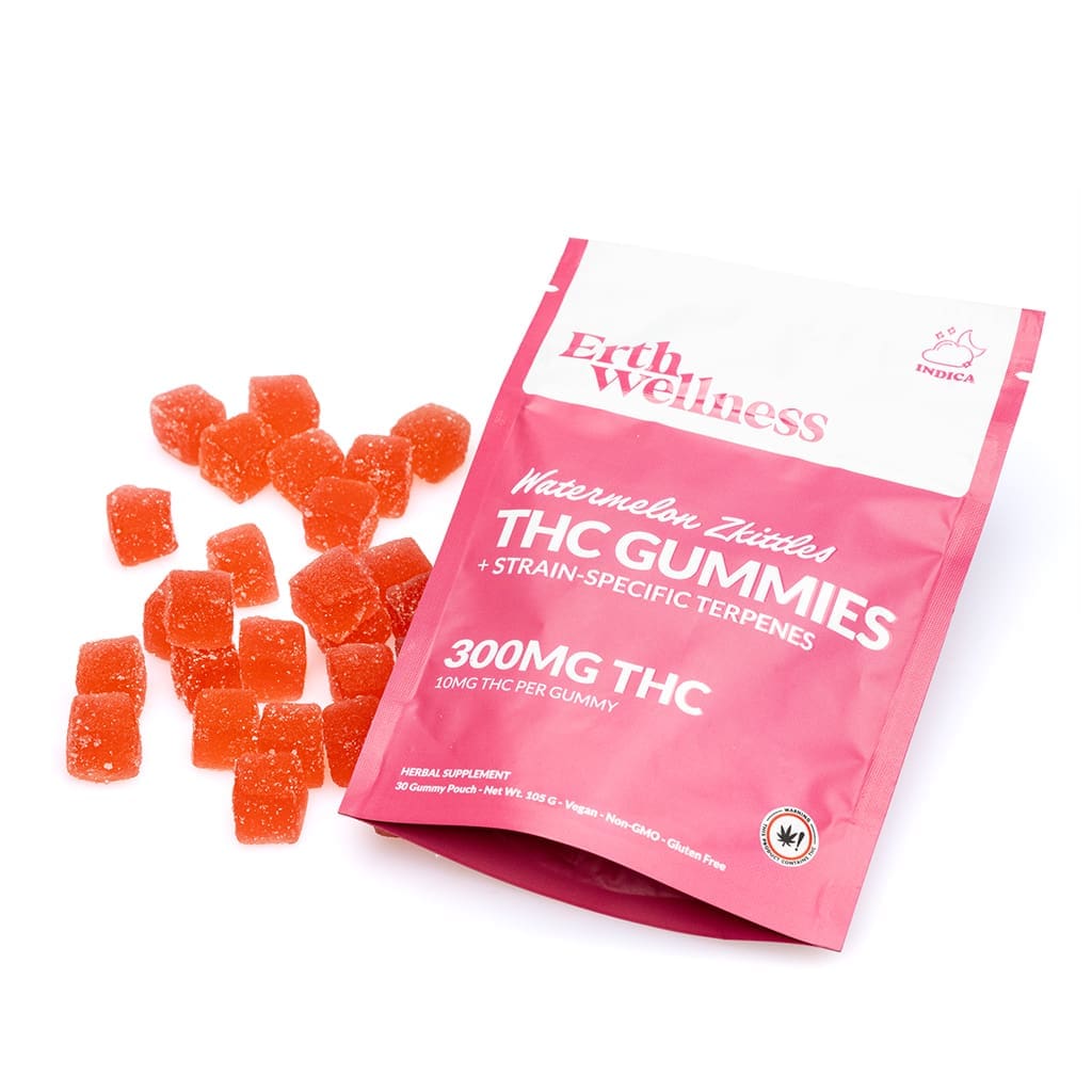 Erth Wellness THC Live Resin Gummies – Watermelon Zkittlez