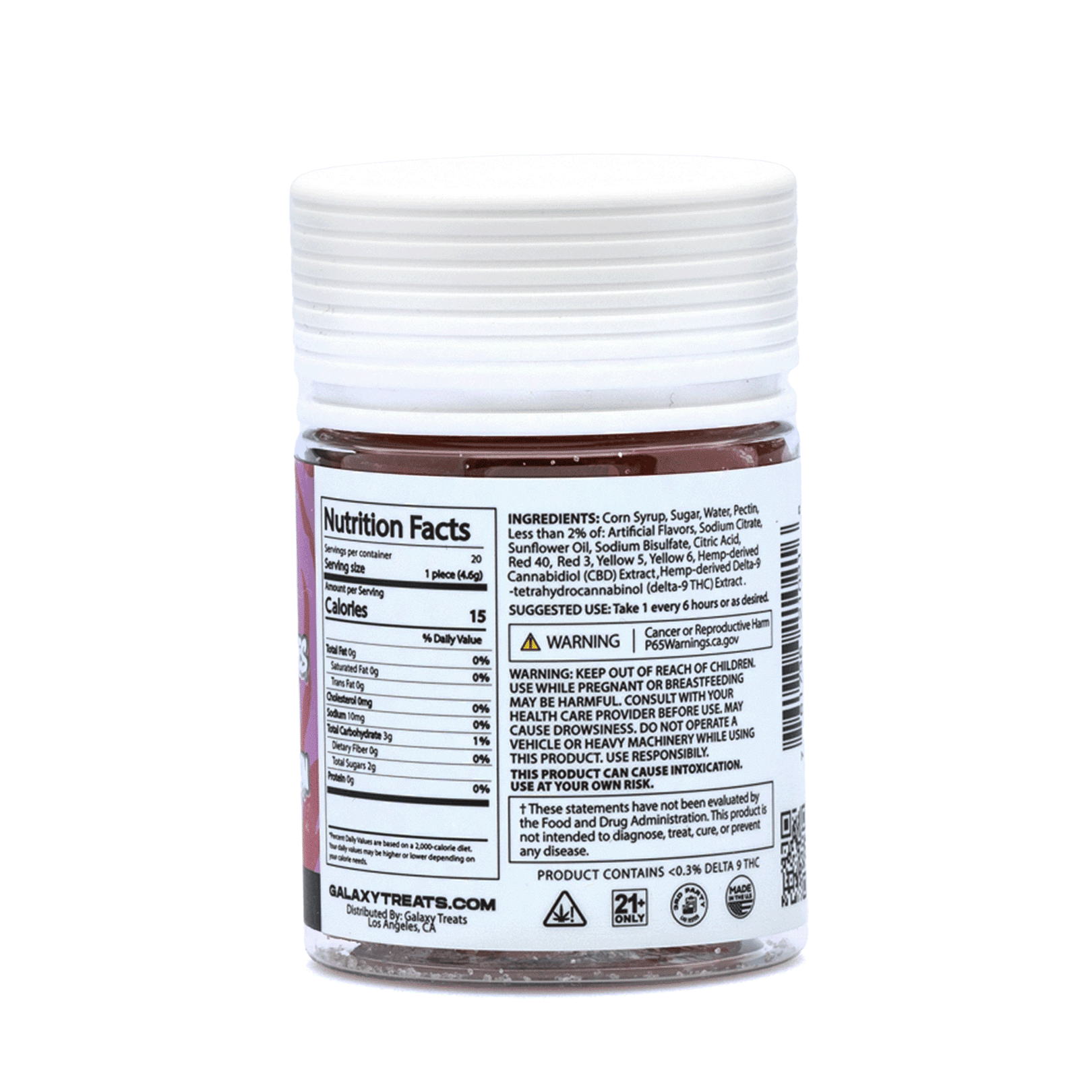 Galaxy Treats Moon Babies Delta 9 THC Gummies – Berry Melon Lifter (200 mg Total Delta 9 THC + 280 mg Total CBD) - Image 3