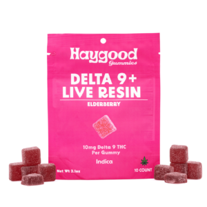 Haygood Delta 9 Live Resin Gummies – Elderberry (100 mg Total Delta 9 THC)