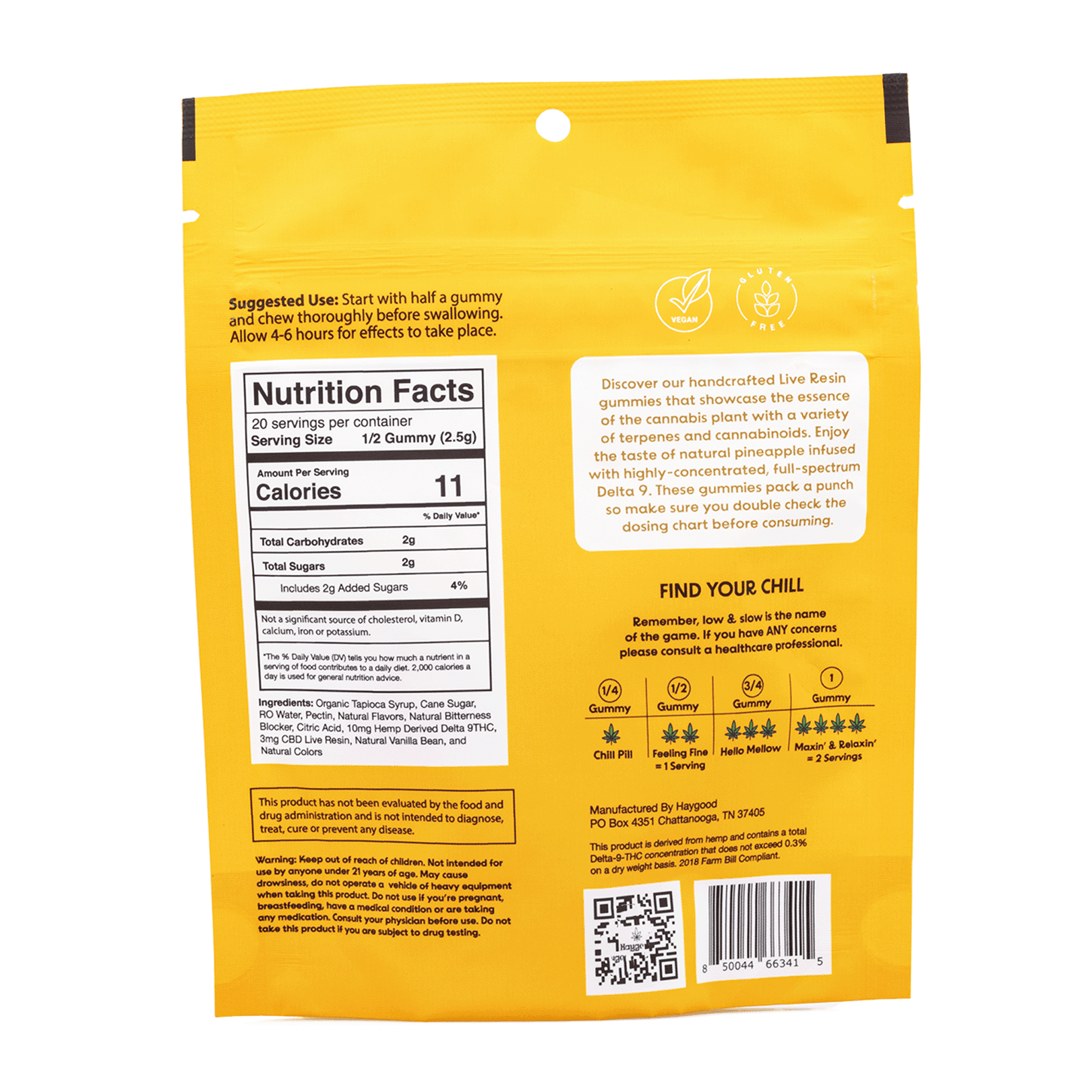 Haygood Delta 9 Live Resin Gummies – Pineapple (100 mg Total Delta 9 THC) - Image 5