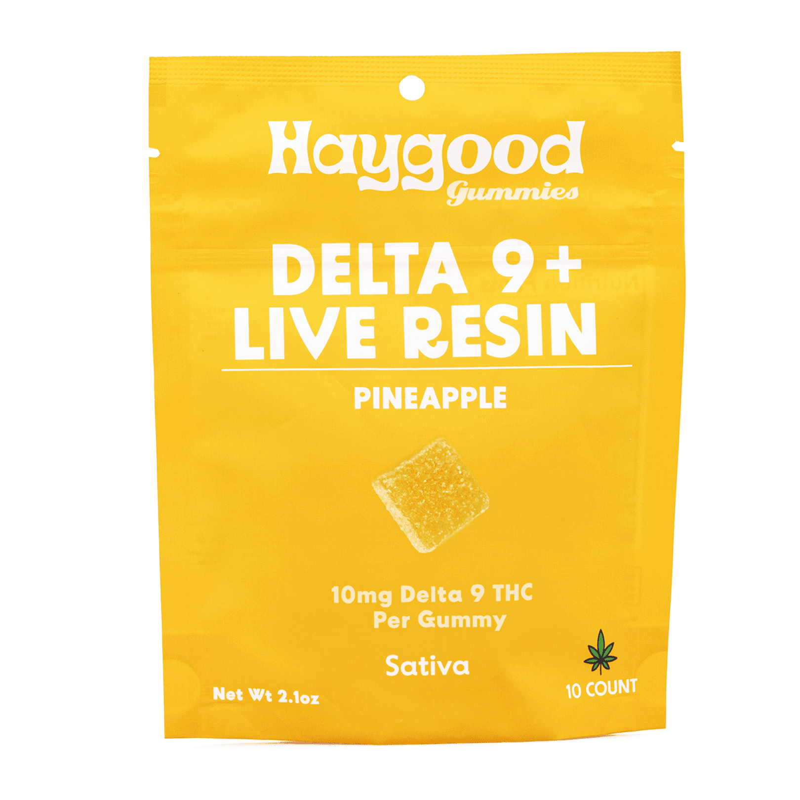 Haygood Delta 9 Live Resin Gummies – Pineapple (100 mg Total Delta 9 THC) - Image 2