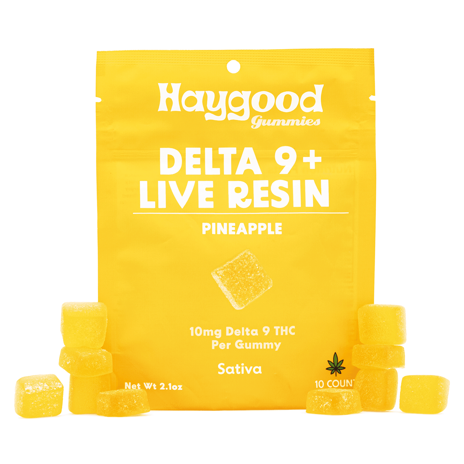 Haygood Delta 9 Live Resin Gummies – Pineapple (100 mg Total Delta 9 THC)