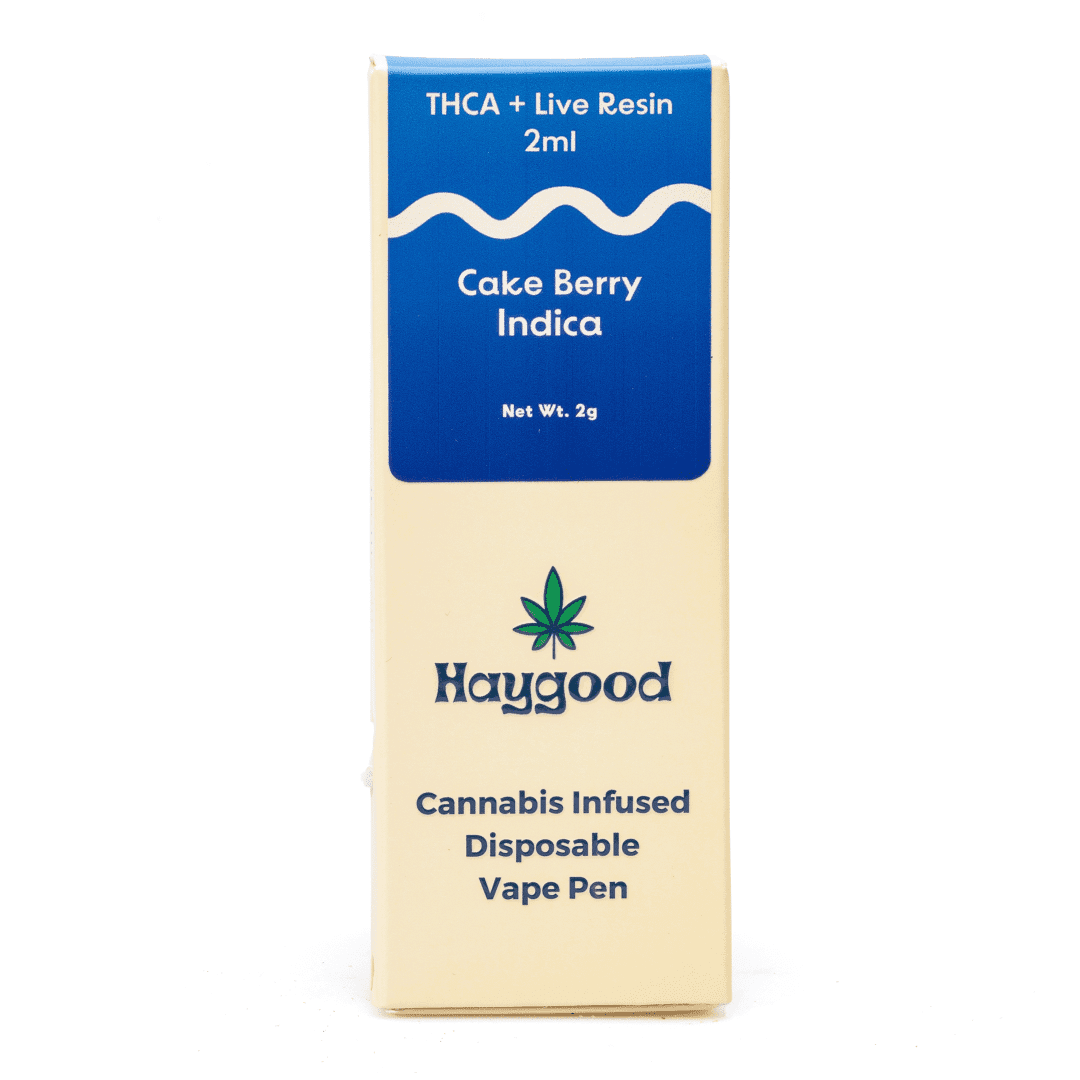 Haygood THCa and Live Resin Disposable Vape – Cake Berry Indica (2 gram) - Image 4