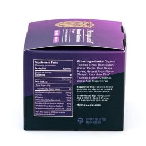 Hemplucid Focus Mushroom Gummies – Grape (450 mg Total CBG + 150 mg Total CBD) - Image 3