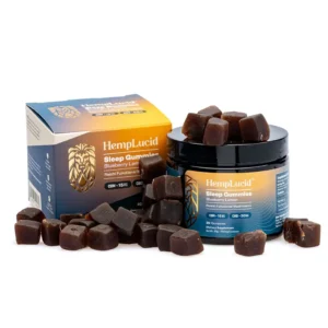 Hemplucid Sleep Mushroom Gummies – Blueberry Lemon (900 mg Total CBD + 450 mg Total CBN)
