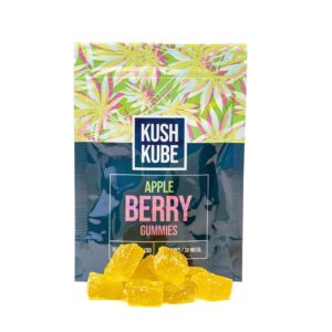 Kush Kube Delta 9 + CBD Gummies – Apple Berry (150 mg total Delta 9 THC + 150 mg Total CBD)