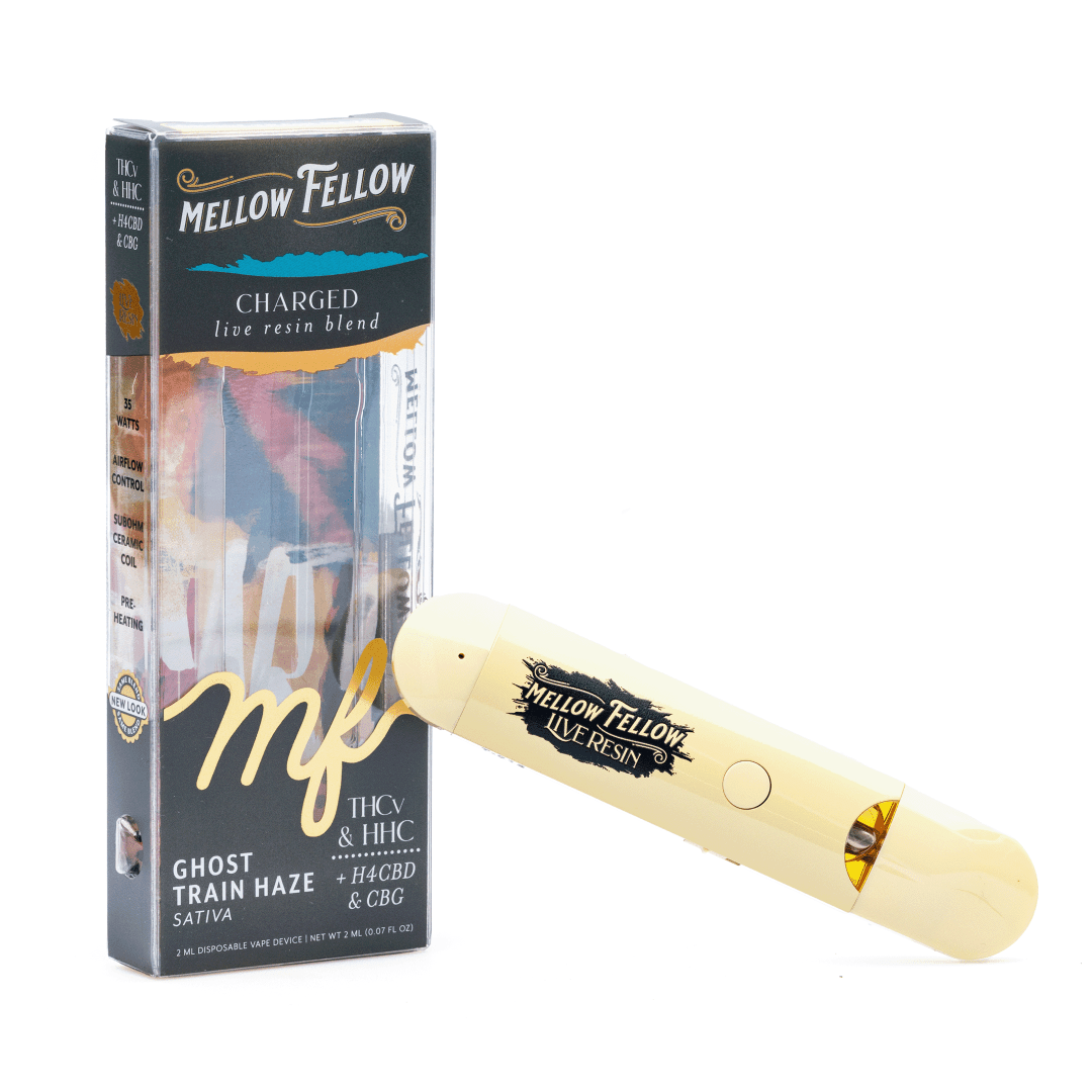 Mellow Fellow Charged Blend Live Resin Disposable Vape – Ghost Train Haze