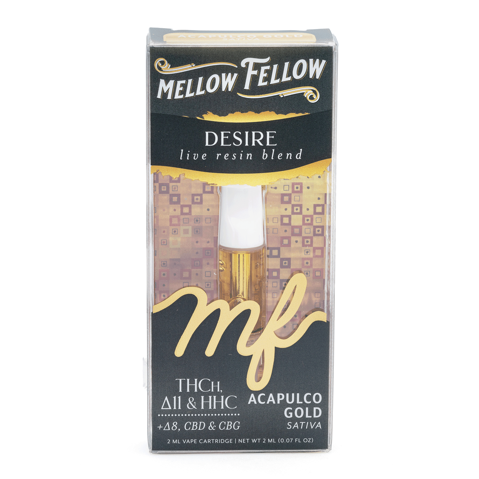 Mellow Fellow Desire Blend Live Resin Vape Cartridge – Acapulco Gold - Image 2