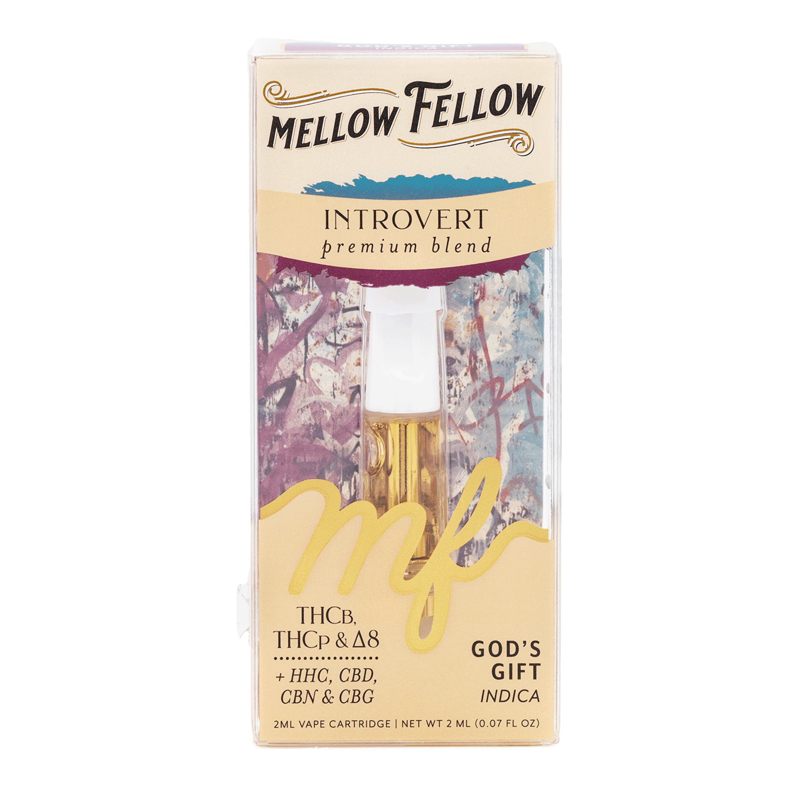 Mellow Fellow Introvert Blend Vape Cartridge – God’s Gift - Image 2