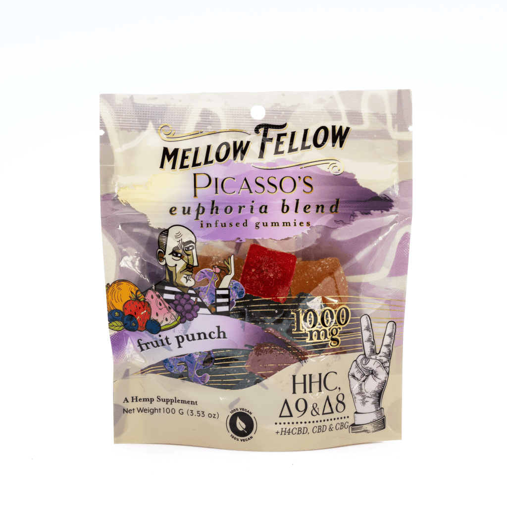 Mellow Fellow Picasso’s Euphoria Blend M-Fusion Gummies – Fruit Punch (1000 mg Total Cannabinoids) - Image 2