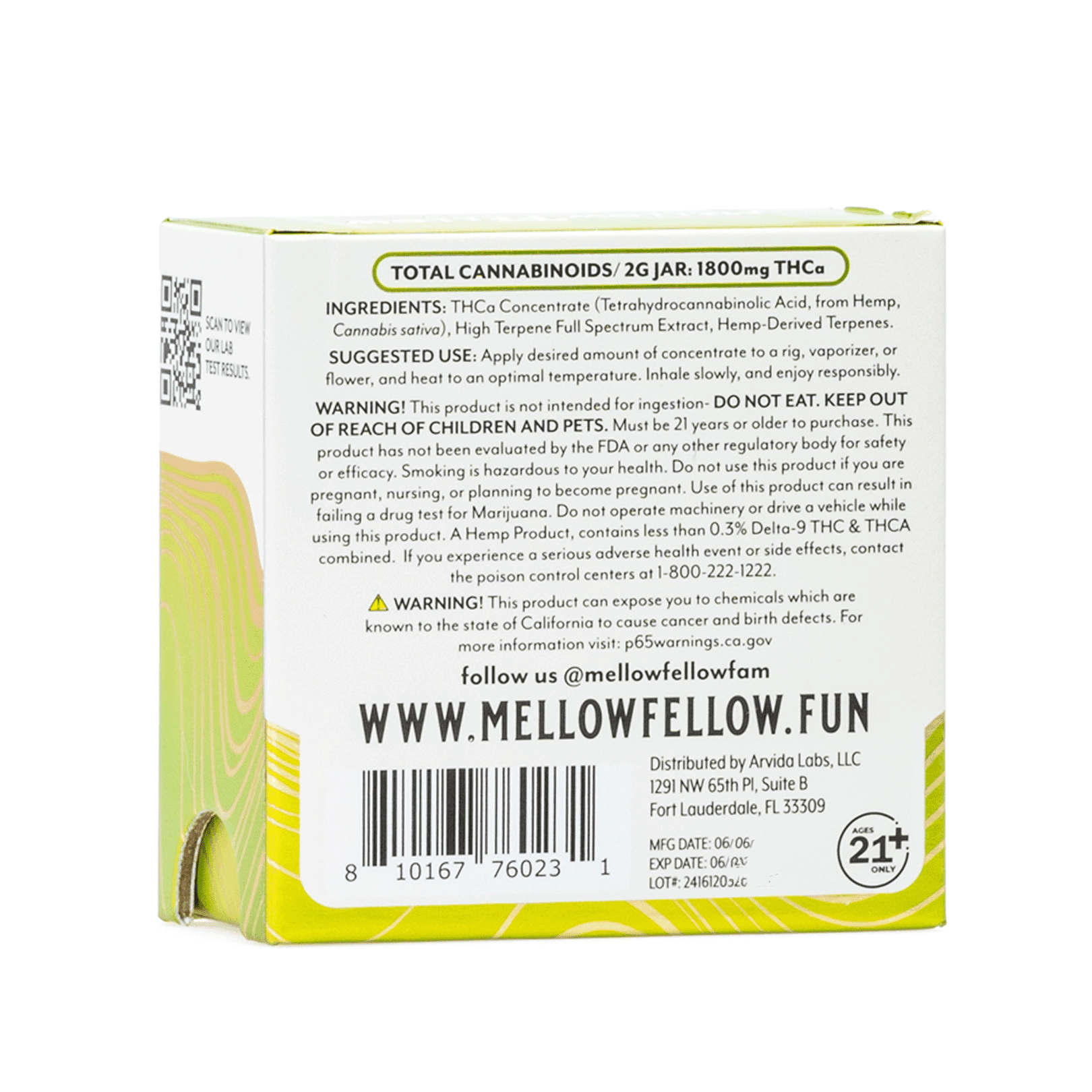 Mellow Fellow THCa Budder – Bandz (2 gram) - Image 3