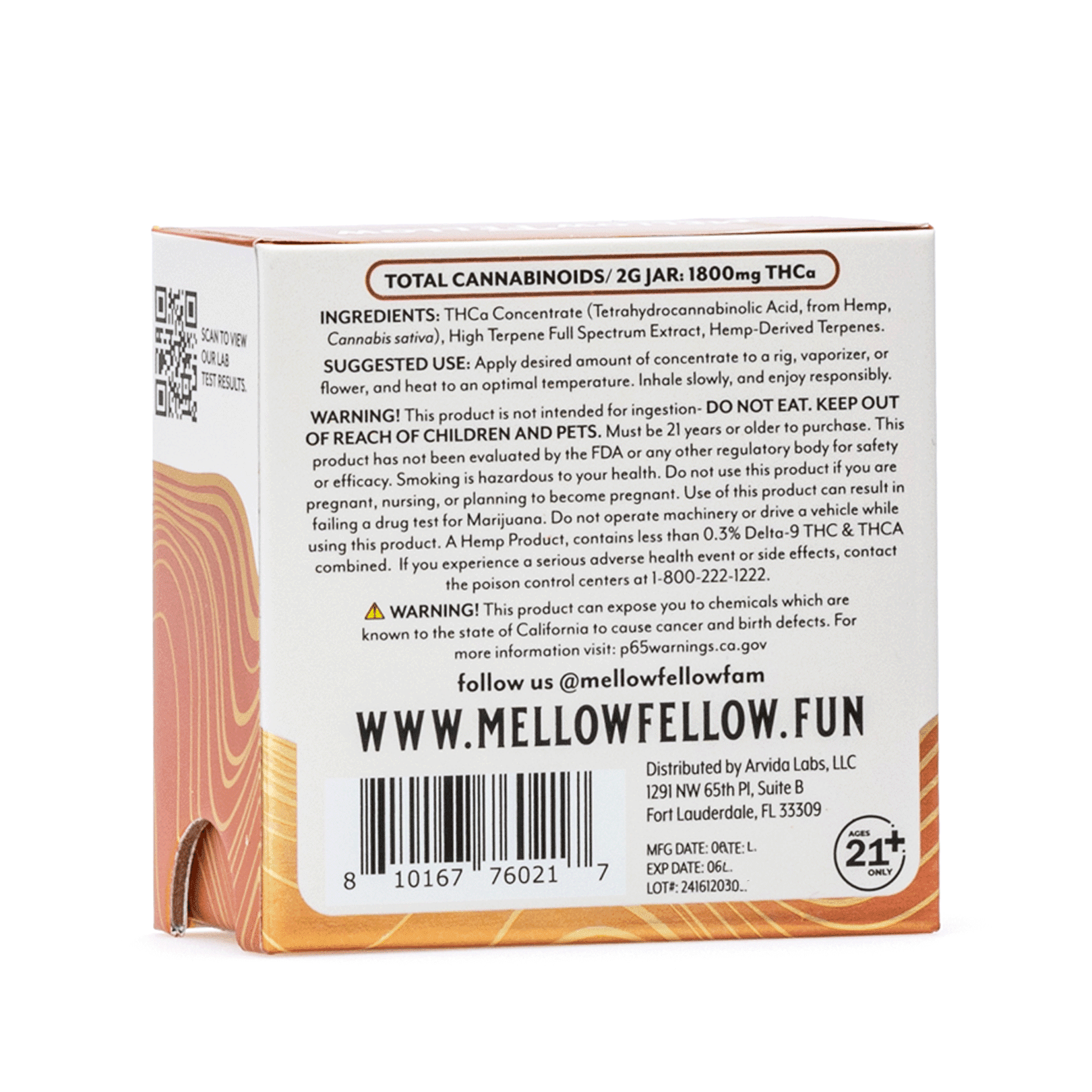 Mellow Fellow THCa Budder – Peach Oblivion x Soul Cleanser (2 gram) - Image 3