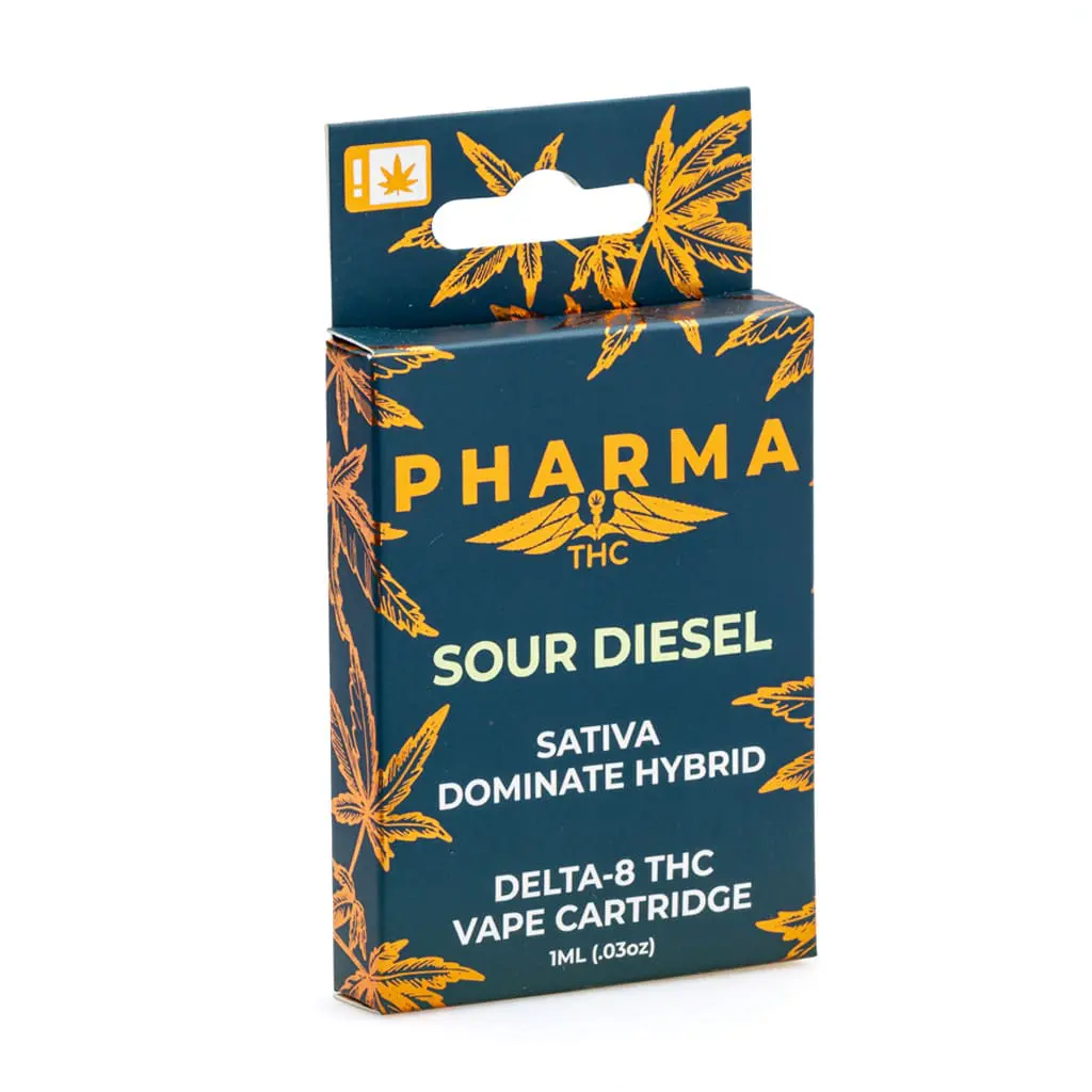 PharmaTHC Delta 8 THC Vape Cartridge – Sour Diesel - Image 2