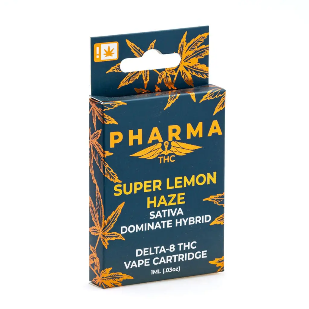 PharmaTHC Delta 8 THC Vape Cartridge – Super Lemon Haze - Image 2