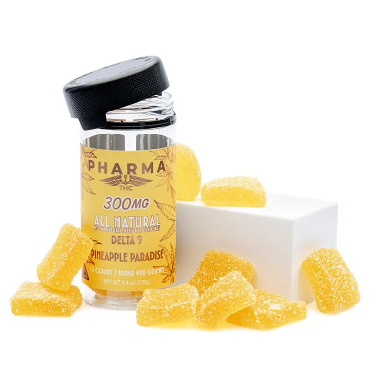 PharmaTHC Delta 9 THC All Natural Gummies – Pineapple Paradise