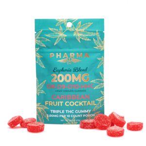 PharmaTHC Euphoria Blend Gummies – Caribbean Fruit Cocktail (2000 mg Total Cannabinoids)