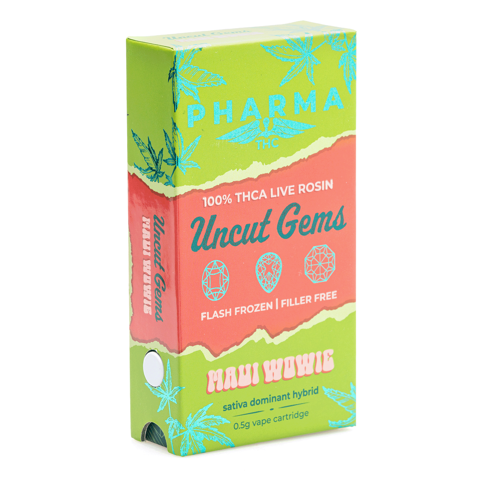 PharmaTHC Uncut Gems THCa Live Rosin Vape Cartridge – Maui Wowie (.5 gram) - Image 4