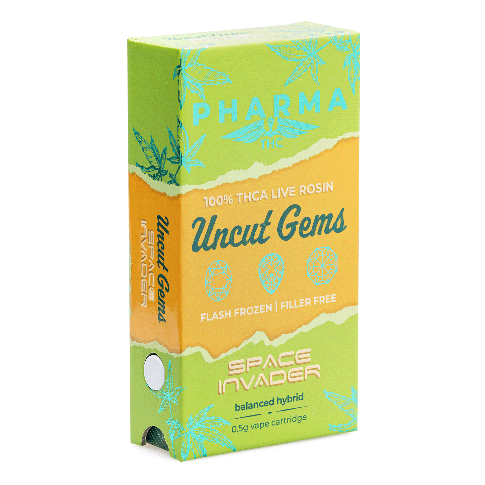 PharmaTHC Uncut Gems THCa Live Rosin Vape Cartridge – Space Invader (.5 gram) - Image 4