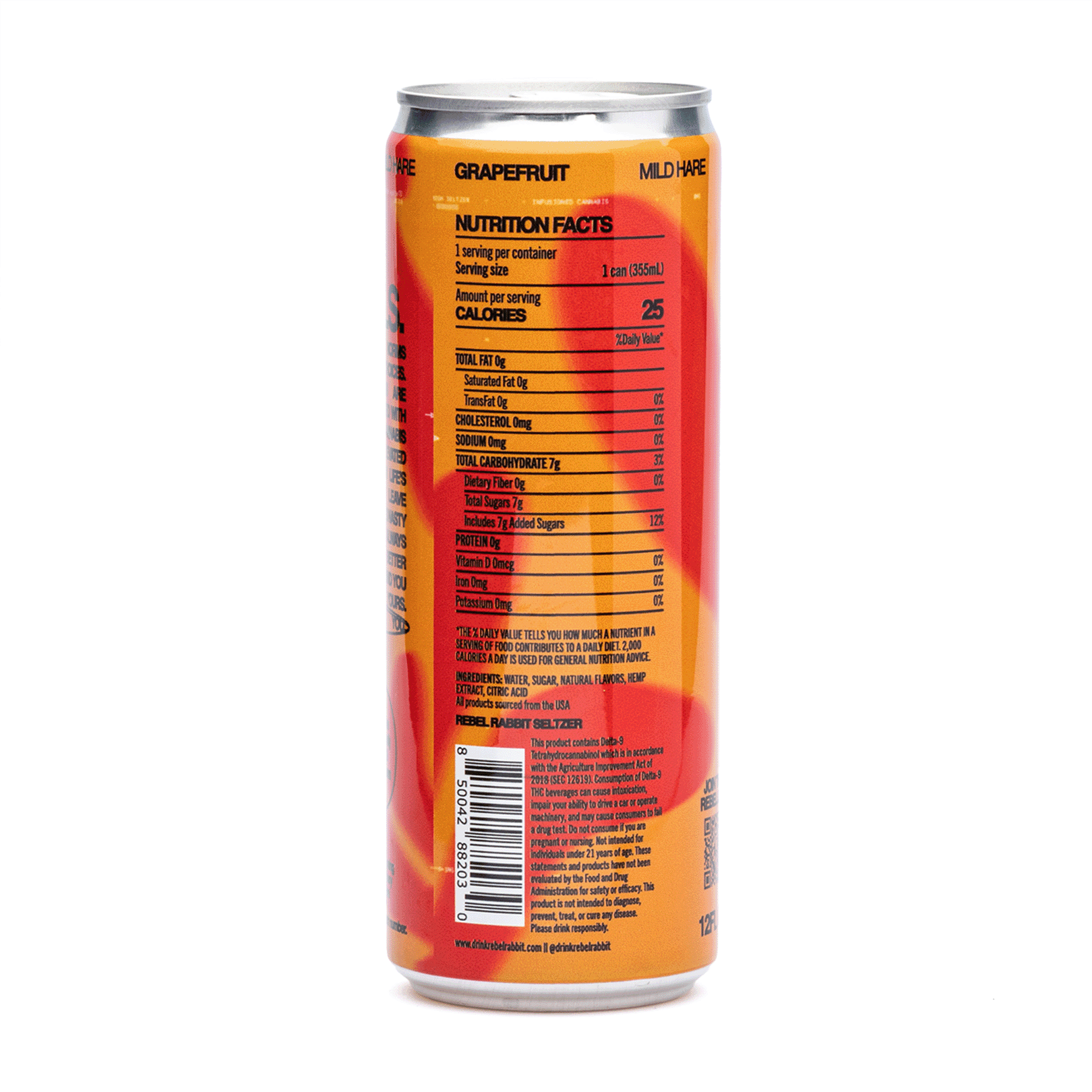 Rebel Rabbit Mild Hare Delta 9 Seltzer 4 Pack – Grapefruit (20 mg Total Delta 9 THC) - Image 4