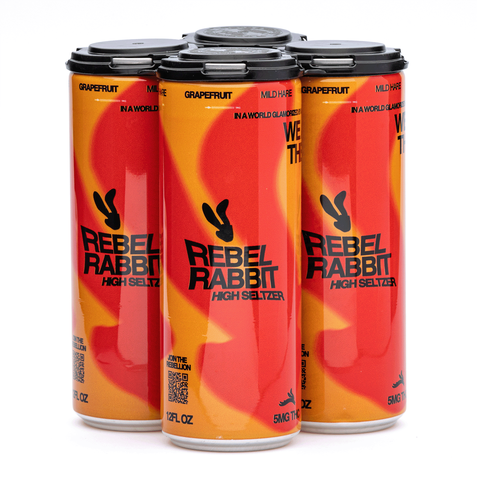 Rebel Rabbit Mild Hare Delta 9 Seltzer 4 Pack – Grapefruit (20 mg Total Delta 9 THC) - Image 2