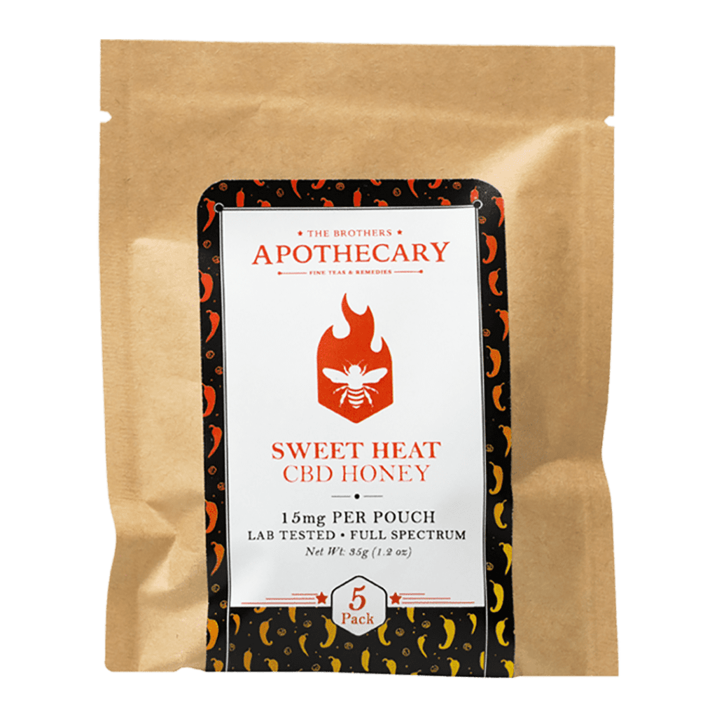 The Brothers Apothecary Sweet Heat CBD Honey – 5 Pack (75 mg Total CBD)