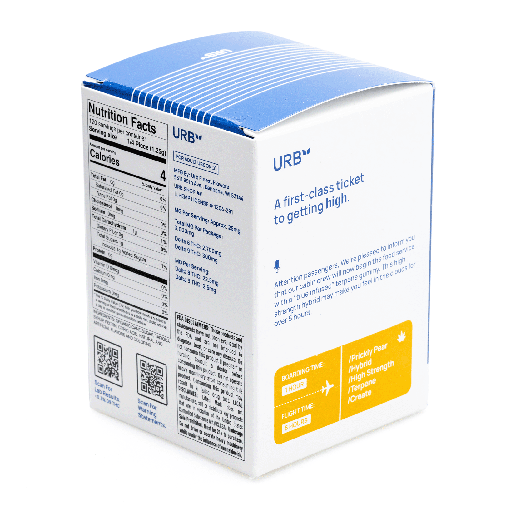 Urb Delta 8 THC and Delta 9 THC Cloud 9 Skybites – Prickly Pear Watermelon (90 mg Delta 8 THC + 10 mg Delta 9 THC Total) - Image 2