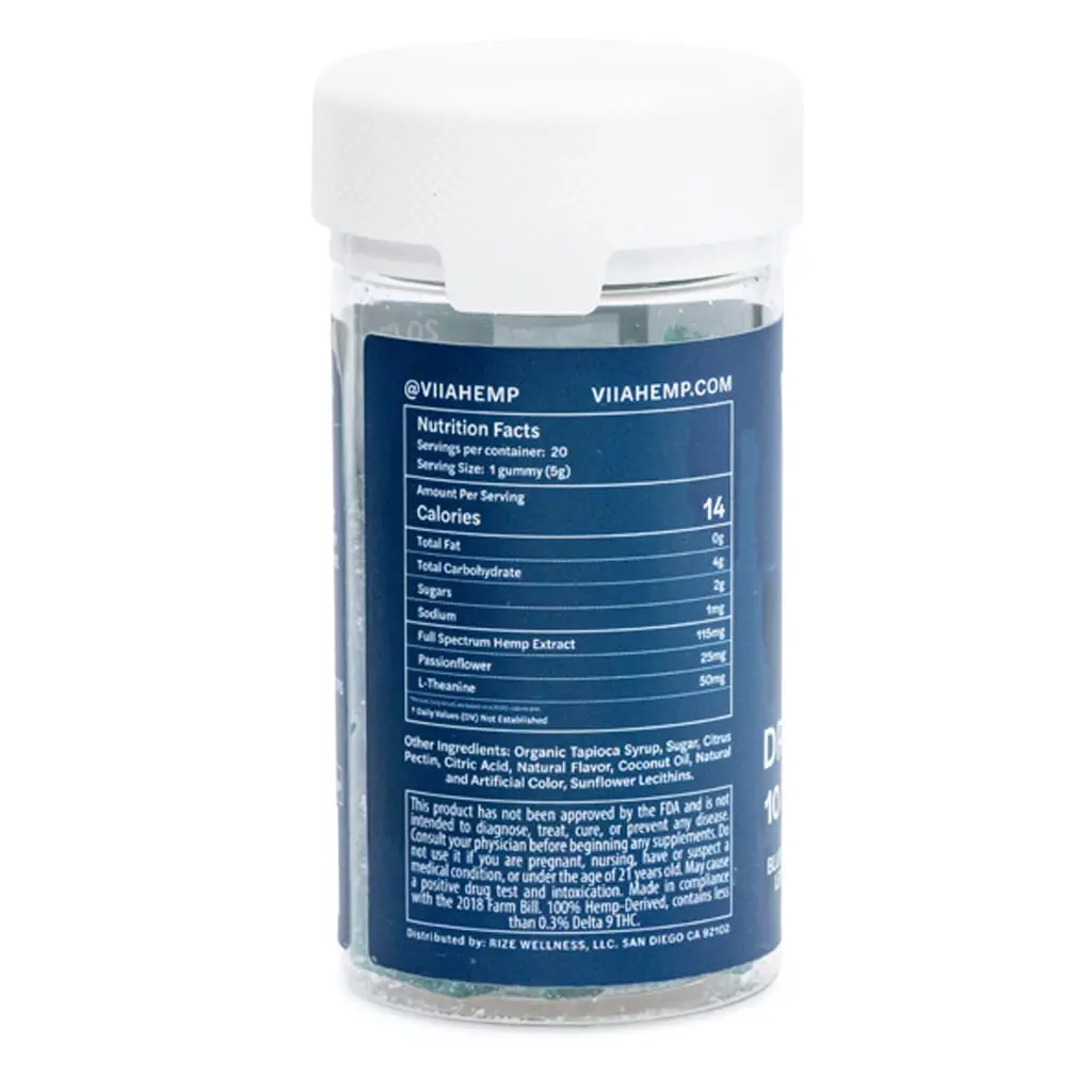 VIIA Delta 9 / CBD / CBN Dreams Sleep Gummies – 10 mg THC - Image 3