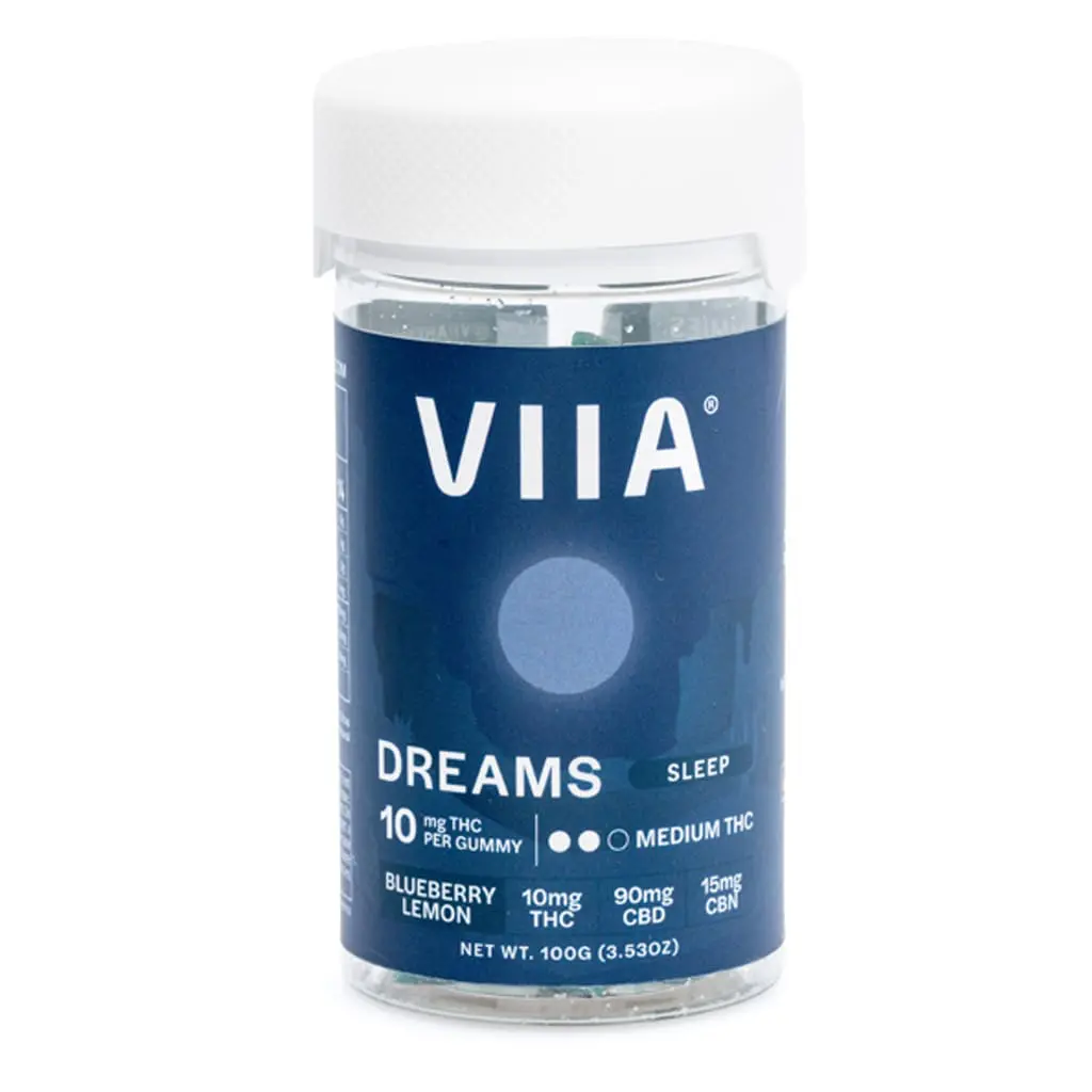 VIIA Delta 9 / CBD / CBN Dreams Sleep Gummies – 10 mg THC - Image 2
