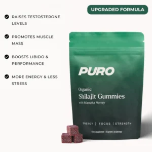 Puro Organic Shilajit Gummies with Manuka Honey